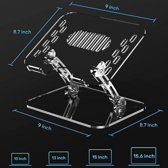 Lpoake Acrylic Laptop Stand for Desk Clear Laptop Riser - Picture 3 of 4